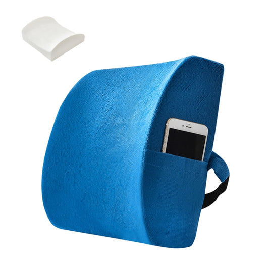 Office Waist Cushion Car Pillow With Pillow Core, Style: Memory Foam(Suede Royal Blue) - Cushions & Pillows by PMC Jewellery | Online Shopping South Africa | PMC Jewellery | Buy Now Pay Later Mobicred