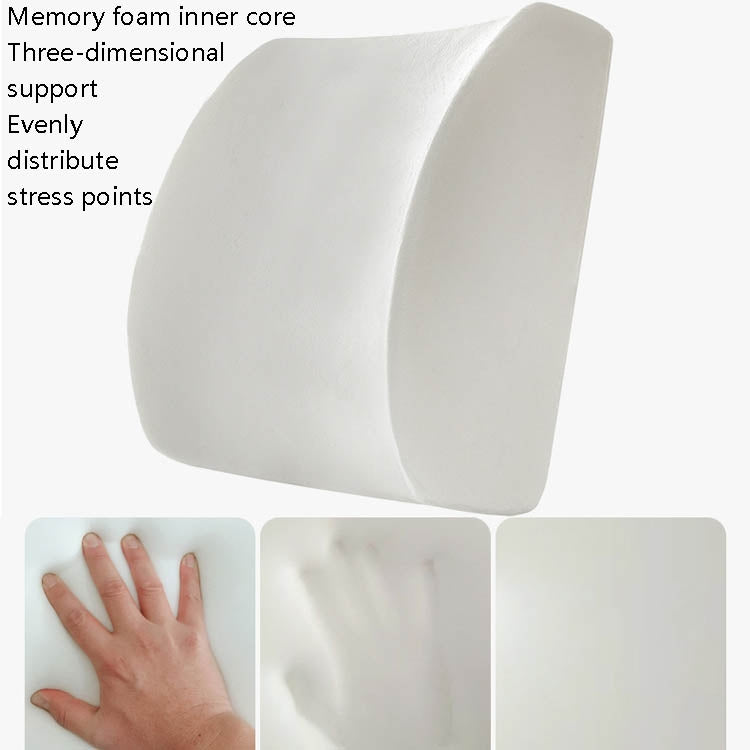 Office Waist Cushion Car Pillow With Pillow Core, Style: Memory Foam(Suede Rose Red) - free shipping - PMC TechLife - Order now!