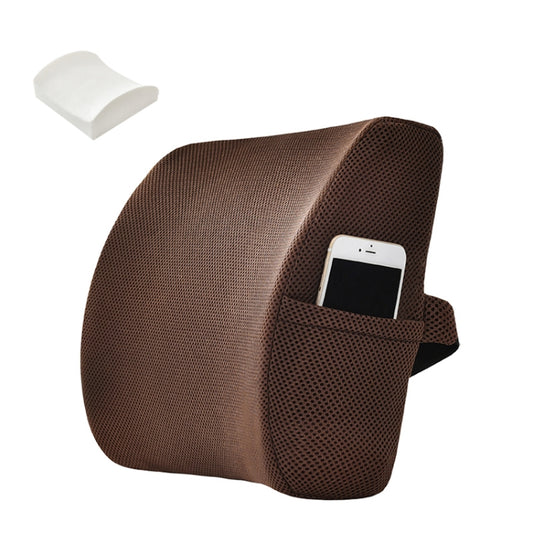 Office Waist Cushion Car Pillow With Pillow Core, Style: Memory Foam(Mesh Brown) - Cushions & Pillows by PMC Jewellery | Online Shopping South Africa | PMC Jewellery | Buy Now Pay Later Mobicred