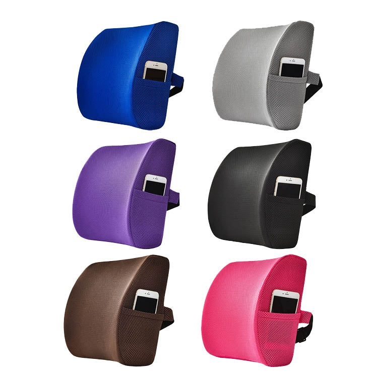 Office Waist Cushion Car Pillow With Pillow Core, Style: Memory Foam(Mesh Brown) - free shipping - PMC TechLife - Order now!