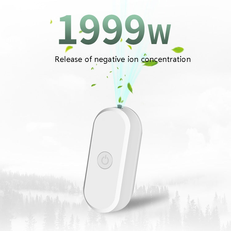 EP206 Hanging Neck Negative Ion Necklace Air Purifier(Black) - free shipping - PMC TechLife - Order now!