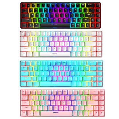 T8 68 Keys Mechanical Gaming Keyboard RGB Backlit Wired Keyboard, Cable Length:1.6m(Black Tea Shaft) - Wired Keyboard by PMC Jewellery | Online Shopping South Africa | PMC Jewellery | Buy Now Pay Later Mobicred