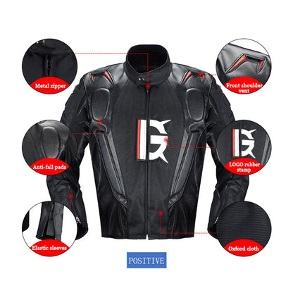 GHOST RACING GR-Y09 Motorcycle Four Seasons Racing Suit Locomotive Riding Anti-Fall Rally Suit, Size: L(Black) - Protective Gear by GHOST RACING | Online Shopping South Africa | PMC Jewellery | Buy Now Pay Later Mobicred