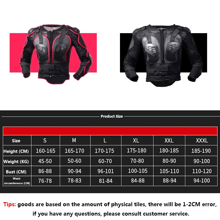 GHOST RACING F060 Motorcycle Armor Suit Riding Protective Gear Chest Protector Elbow Pad Fall Protection Suit, Size: M(Black) - Protective Gear by GHOST RACING | Online Shopping South Africa | PMC Jewellery | Buy Now Pay Later Mobicred