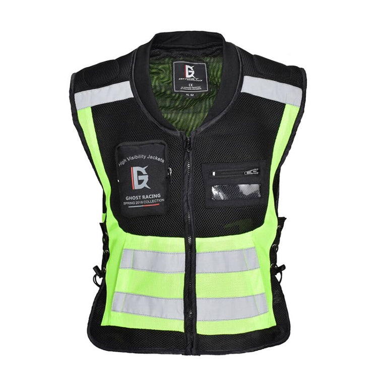 GHOST RACING GR-Y06 Motorcycle Riding Vest Safety Reflective Vest, Size: XL(Fluorescent Green) - Protective Gear by GHOST RACING | Online Shopping South Africa | PMC Jewellery | Buy Now Pay Later Mobicred