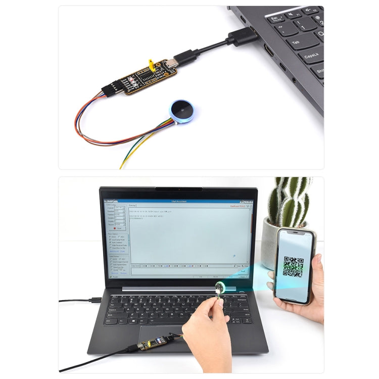 Waveshare 25515 Round 2D Codes Scanner Module Barcode/QR Code Reader, With LED Indicator - Module by Waveshare | Online Shopping South Africa | PMC TechLife | Buy Now Pay Later Mobicred