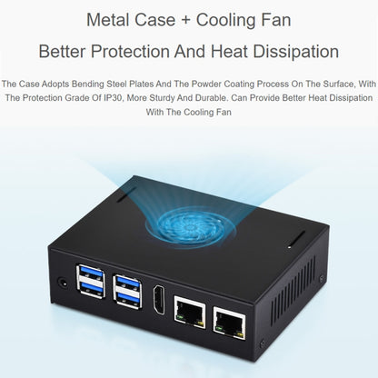 Waveshare 25311 Metal Case For VisionFive2 Board, With Cooling Fan - Mini PC Accessories by Waveshare | Online Shopping South Africa | PMC Jewellery | Buy Now Pay Later Mobicred