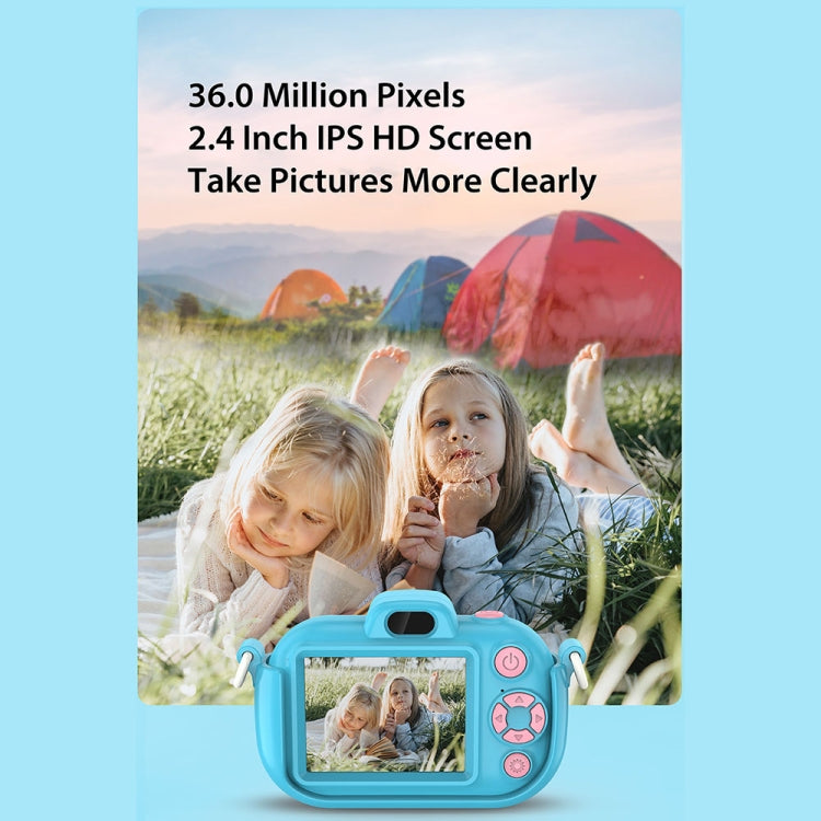 DC502 2.4-Inch 16X Zoom 2.7K Video Recording Children Digital Camera, Color: Blue + 32G(US Plug) - Children Cameras by PMC Jewellery | Online Shopping South Africa | PMC Jewellery | Buy Now Pay Later Mobicred