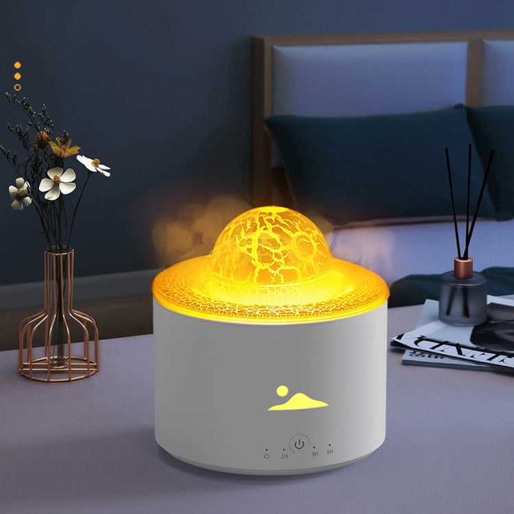HX-130 Colorful Night Light Planet Desktop Flame Aromatherapy Humidifier, Spec: UK Plug(White) - free shipping - PMC TechLife - Order now!