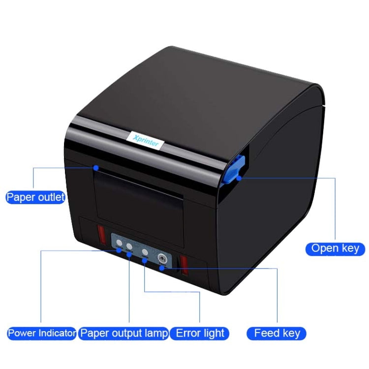 Xprinter XP-D230H 80mm Thermal Express List Printer with Sound and Light Alarm, Style:LAN Port(EU Plug) - free shipping - PMC TechLife - Order now!