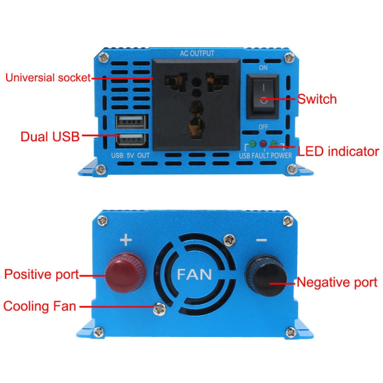 LVYUAN  2000W Car Home Pure Sine Wave Solar Inverter, Specification: 12V To 220V EU Plug - Pure Sine Wave by PMC TechLife | Online Shopping South Africa | PMC TechLife | Buy Now Pay Later Mobicred