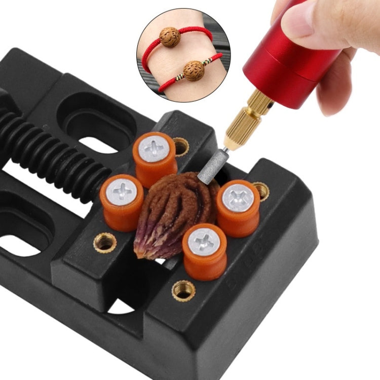 Eight-Hole Mini Flat Bench Vise Bodhi Beads Walnut Fixture(Orange) - Others by PMc TechLife | Online Shopping South Africa | PMc TechLife | Buy Now Pay Later Mobicred