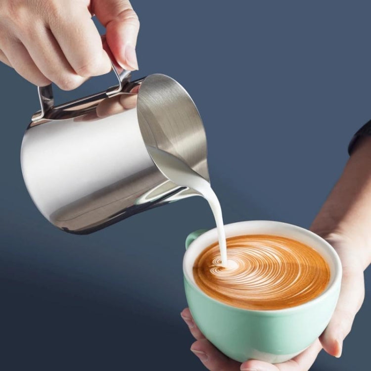 350ml  Inner Scale Pull Flower Cup Stainless Steel Milk Foam Cup Coffee Utensils - free shipping - PMC TechLife - Order now!