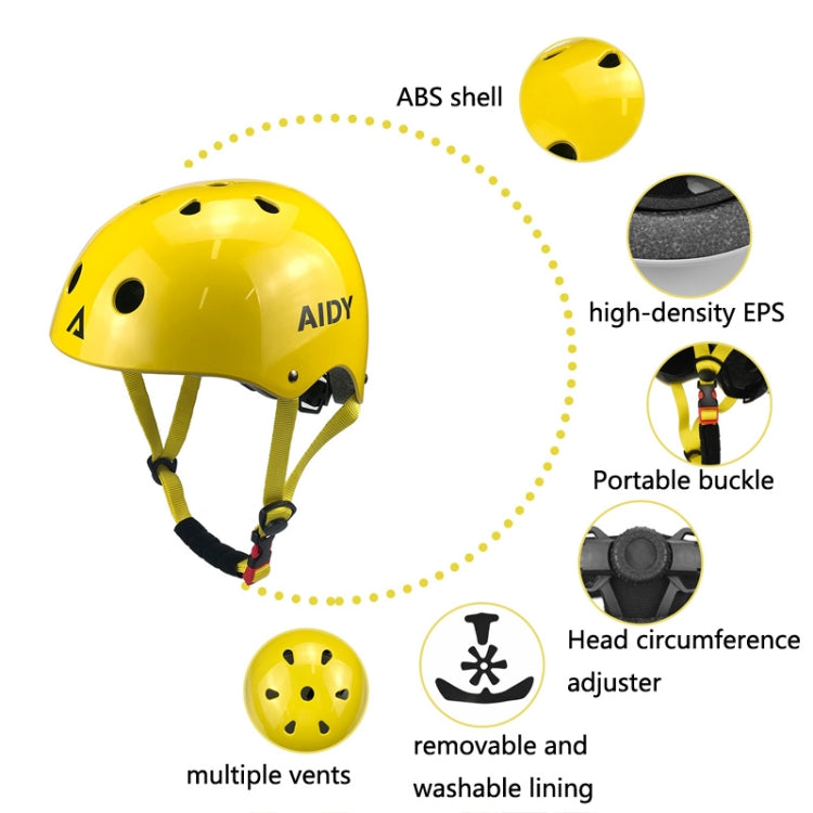 AIDY 7 In 1 Children Roller Skating Sports Protective Gear Set(Dumb Black) - Protective Helmet & Masks by PMC Jewellery | Online Shopping South Africa | PMC Jewellery | Buy Now Pay Later Mobicred