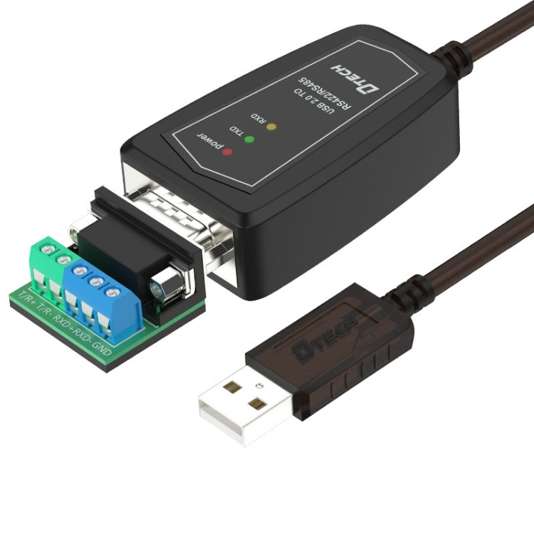 DTECH DT-5019 USB to RS485 / RS422 Conversion Cable, FT232 Chip, Length: 1.5m - free shipping - PMC TechLife - Order now!