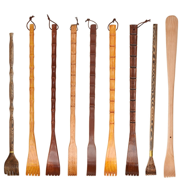 BQR01 Back Scratcher Long Handle Wooden Massage Scratcher, Style: Square Red - free shipping - PMC TechLife - Order now!