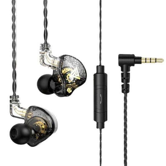 QKZ AK6 PRO HiFi Subwoofer In-Ear Wired Headphones with Mic(Black) - In Ear Wired Earphone by QKZ | Online Shopping South Africa | PMC Jewellery | Buy Now Pay Later Mobicred