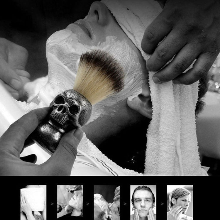 Skull Cleansing Shaving and Foaming Tools, Color Classification: Beard Brush Golden - free shipping - PMC TechLife - Order now!