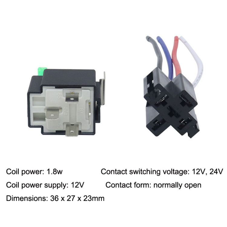 5 Sets JD2912 4 Pin Car Relay With Fuse, Rated voltage: 12V - Relays by PMC Jewellery | Online Shopping South Africa | PMC Jewellery | Buy Now Pay Later Mobicred