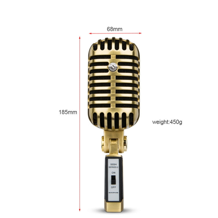 Vintage Style Stage Dynamic Microphone(GAM-FG02) - Microphone by PMC TechLife | Online Shopping South Africa | PMC TechLife | Buy Now Pay Later Mobicred