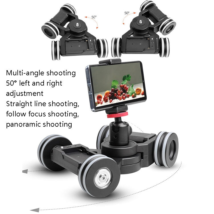 Tank 2 Electric Slide Rail Rolling Dolly Car Without Battery(Black) - Camera Dolly by PMC TechLife | Online Shopping South Africa | PMC TechLife | Buy Now Pay Later Mobicred