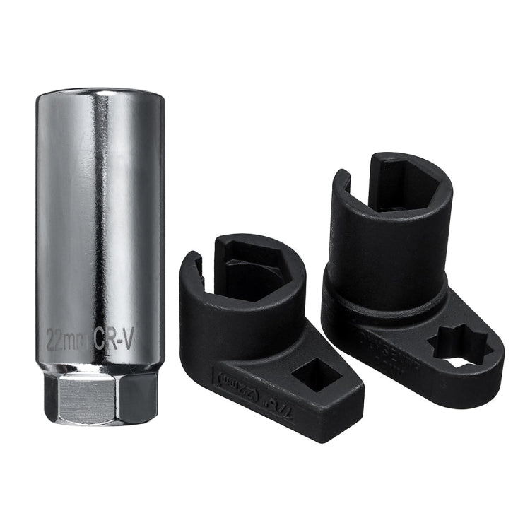 3 In 1 Manganese Steel Chrome-Plated Small Mouth Oxygen-Containing Sensor Disassemble Sleeve - Hand Tool Sets by PMC TechLife | Online Shopping South Africa | PMC TechLife | Buy Now Pay Later Mobicred