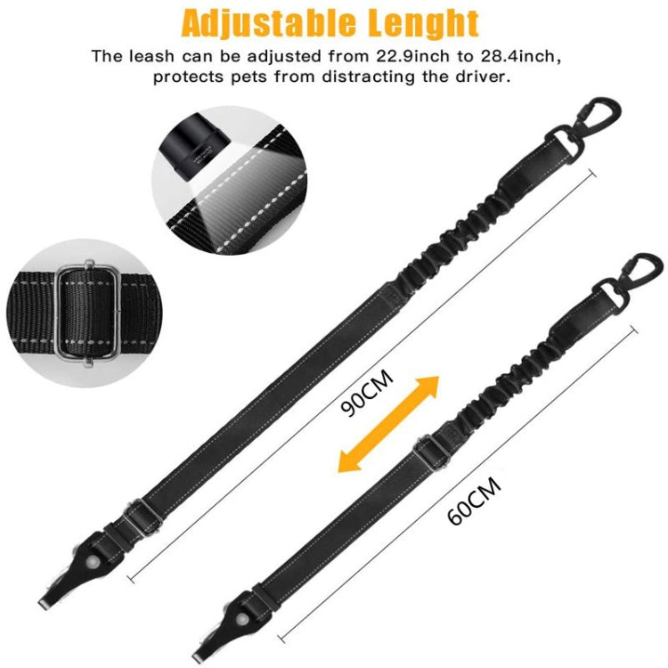 Medium Large Dog Pet Safety Rope Pet Car Seat Belt(Black) - Leashes & Chest Strap by PMC TechLife | Online Shopping South Africa | PMC TechLife