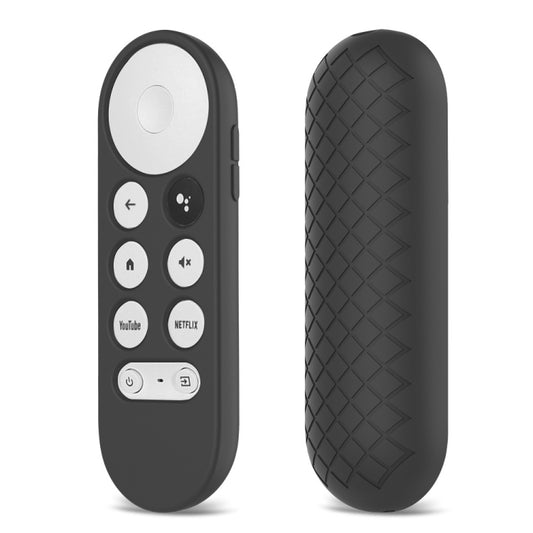 2 PCS Silicone Protective Shell for Google Chromecast 2020 Remote Control(Black) - Remote Control Covers by PMC Jewellery | Online Shopping South Africa | PMC Jewellery