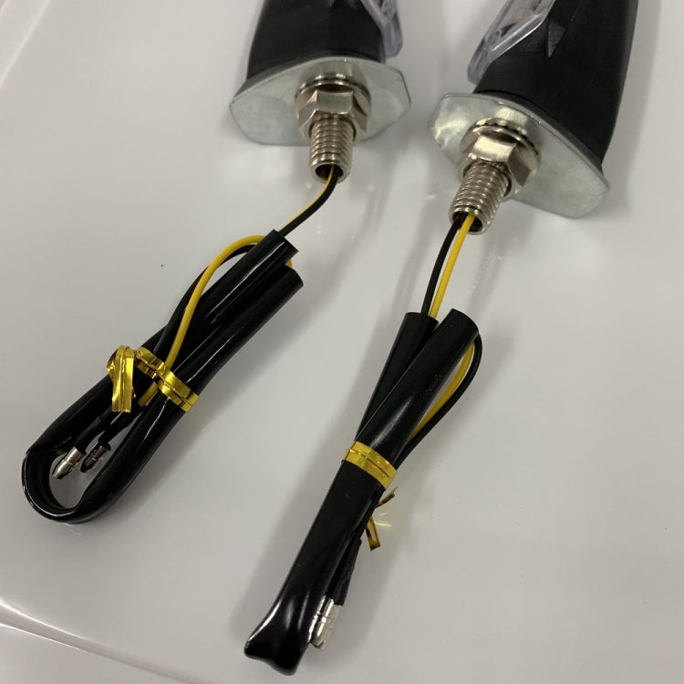 1 Pair MK-121 3 LEDs Shark Motorcycle Signal Lamp(Yellow Light) - Signal Lights by PMC TechLife | Online Shopping South Africa | PMC TechLife | Buy Now Pay Later Mobicred