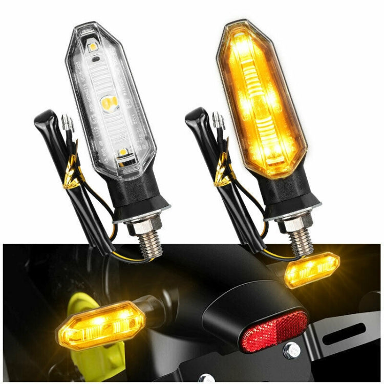 1 Pair MK-121 3 LEDs Shark Motorcycle Signal Lamp(Yellow Light) - Signal Lights by PMC TechLife | Online Shopping South Africa | PMC TechLife | Buy Now Pay Later Mobicred
