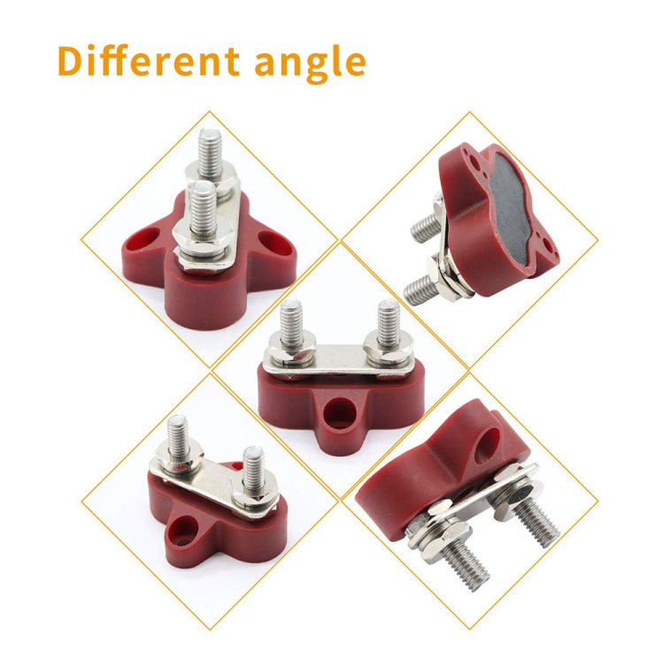 Double Terminal Block Spiral Fixed Wire Connector, Color: M6 Red - Booster Cable & Clip by PMC Jewellery | Online Shopping South Africa | PMC Jewellery | Buy Now Pay Later Mobicred