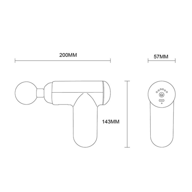 J12A Mini Vibrating Massage Button Type Fascia Gun, Specification: Gray - free shipping - PMC TechLife - Order now!