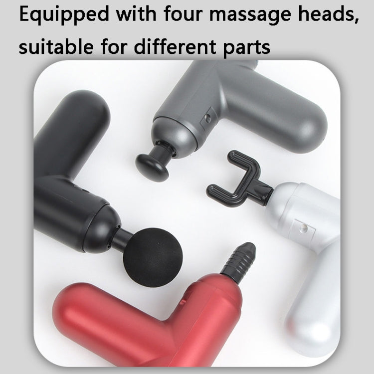 J12A Mini Vibrating Massage Button Type Fascia Gun, Specification: Silver - free shipping - PMC TechLife - Order now!