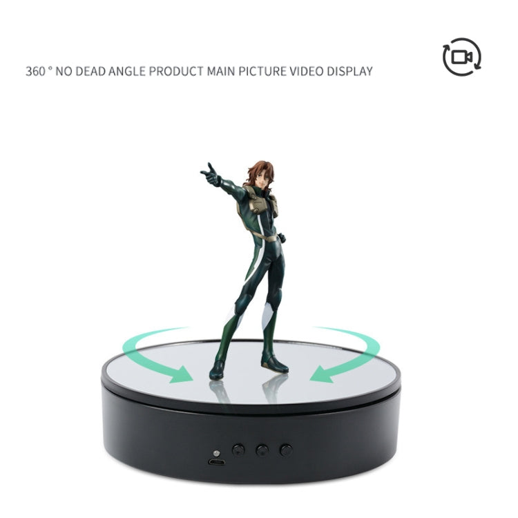 15cm Adjustable Speed Rotating Display Stand Props Turntable(White Velvet) -  by PMC TechLife | Online Shopping South Africa | PMC TechLife | Buy Now Pay Later Mobicred