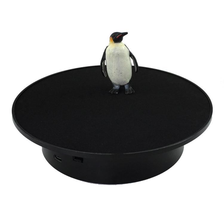 25cm USB Power Rotating Display Stand Video Shooting Props Turntable(Black+Black Velvet) -  by PMC TechLife | Online Shopping South Africa | PMC TechLife | Buy Now Pay Later Mobicred