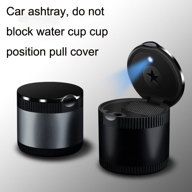 Car Ashtray With LED Ambient Light(Gray) - Ashtrays by PMC Jewellery | Online Shopping South Africa | PMC Jewellery | Buy Now Pay Later Mobicred