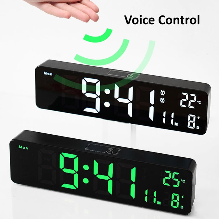 6625D LED Digital Alarm Clock Luminous Desktop Timer Temperature Display Alarm Clock( Black Shell White Light) - Alarm Clocks by PMc TechLife | Online Shopping South Africa | PMc TechLife | Buy Now Pay Later Mobicred
