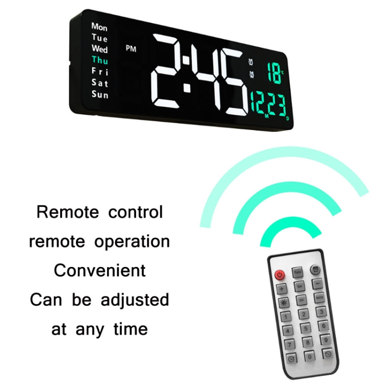6626 Living Room Wall-Mounted Large Screen Display LED Digital Clock, Color: White Temperature - Wall Clock by PMC TechLife | Online Shopping South Africa | PMC TechLife