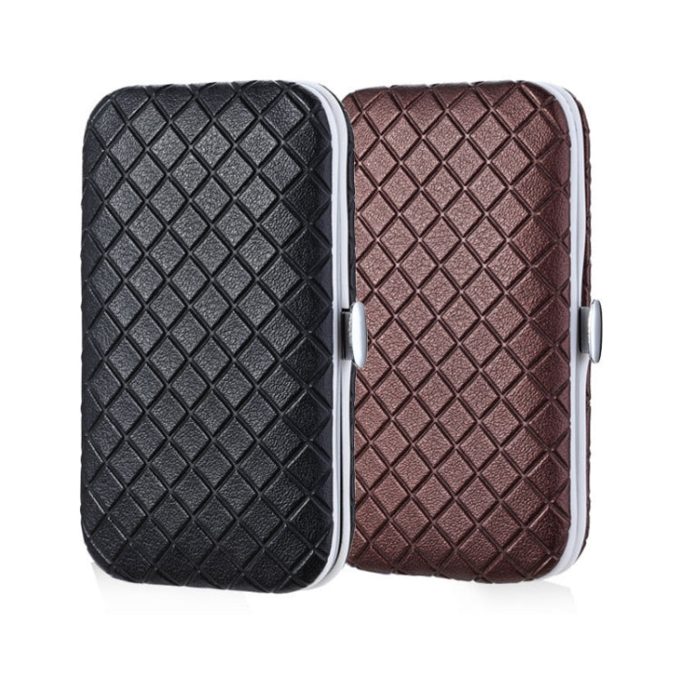 Stainless Steel Nail Trimming Grooming Set(Dark Brown) - Nail Clipper by PMC Jewellery | Online Shopping South Africa | PMC Jewellery | Buy Now Pay Later Mobicred