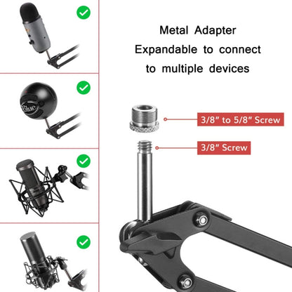 Desktop Foldable Live Condenser Microphone Gimbal Bracket - Stand by PMC Jewellery | Online Shopping South Africa | PMC Jewellery | Buy Now Pay Later Mobicred