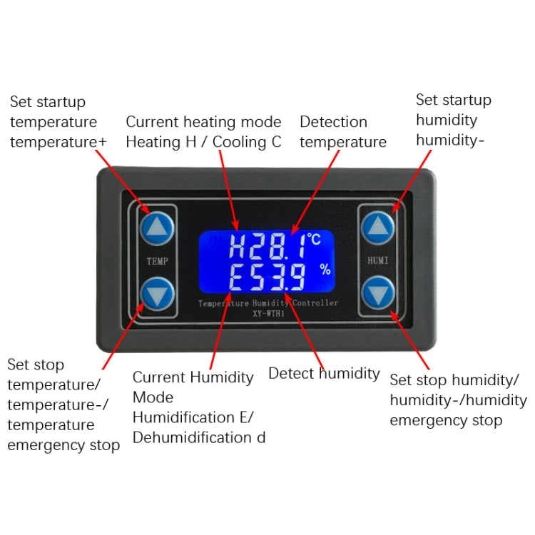 Digital Display High-Precision Double-Off Automatic Constant Temperature Humidity Control Panel - Boards & Shields by PMC Jewellery | Online Shopping South Africa | PMC Jewellery | Buy Now Pay Later Mobicred