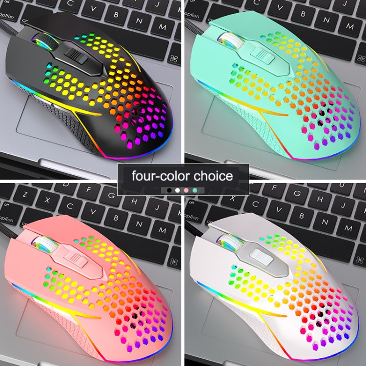 LEAVEN S50 6Keys Macro Definition Programmable RGB Lighted Gaming Wired Mouse, Cable Length: 1.5m(Blue) - Wired Mice by LEAVEN | Online Shopping South Africa | PMC Jewellery | Buy Now Pay Later Mobicred