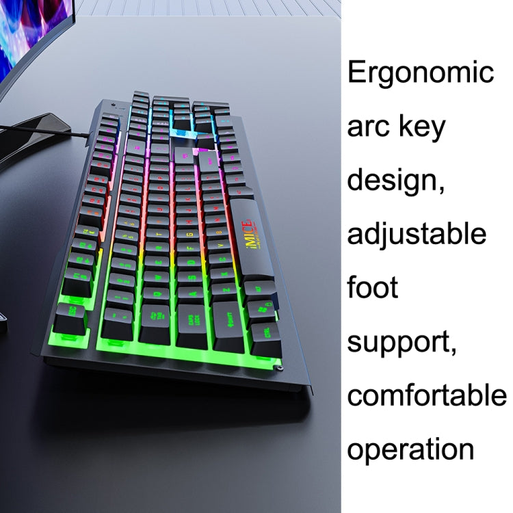 IMICE AK-900 104 Keys Metal Backlit Gaming Wired Suspended Illuminated Keyboard, Cable Length: 1.5m(Black) - Wired Keyboard by IMICE | Online Shopping South Africa | PMC Jewellery | Buy Now Pay Later Mobicred