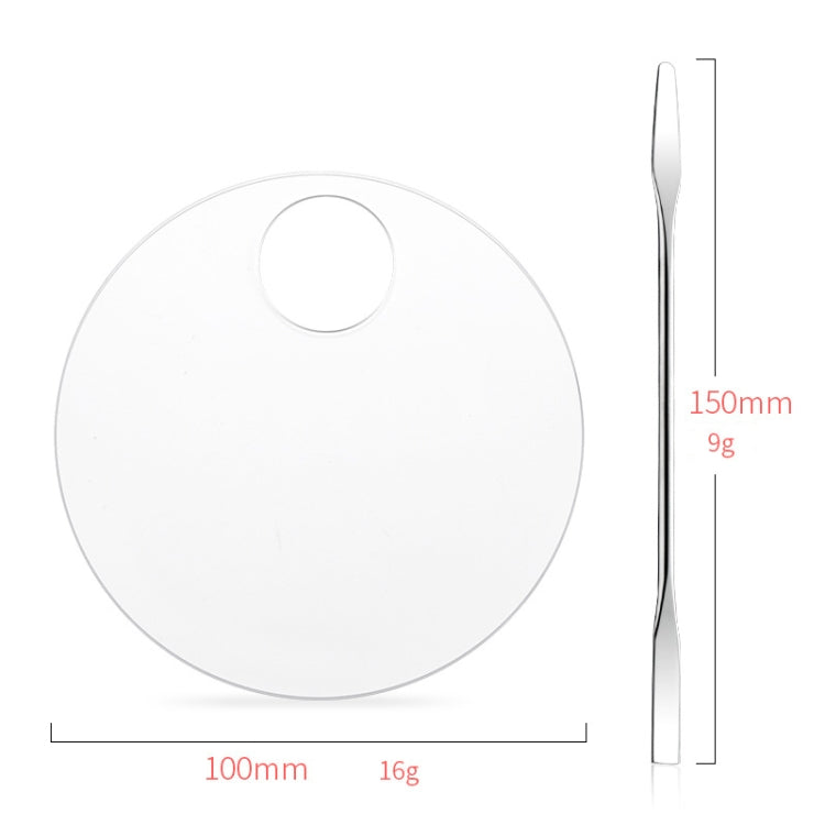 Acrylic Makeups Manicure Transparent Palette With Color Stick, Specification: Round Plate+Stick - free shipping - PMC Jewellery - Order now!