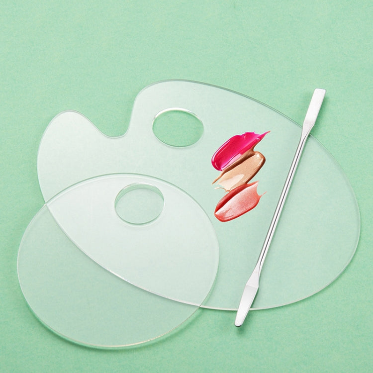 Acrylic Makeups Manicure Transparent Palette With Color Stick, Specification: Round Plate+Stick - free shipping - PMC Jewellery - Order now!