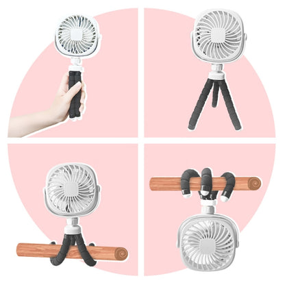 Octopus Stroller Deformation Fan Desktop Portable Handheld USB Small Fan, Colour: 2200mAh Pink - Electric Fans by PMC Jewellery | Online Shopping South Africa | PMC Jewellery | Buy Now Pay Later Mobicred