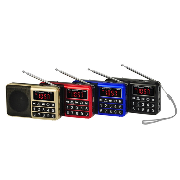 Y-928 FM Radio LED Display MP3 Support  TF Card U Disk(Blue) - Radio Player by PMC Jewellery | Online Shopping South Africa | PMC Jewellery | Buy Now Pay Later Mobicred