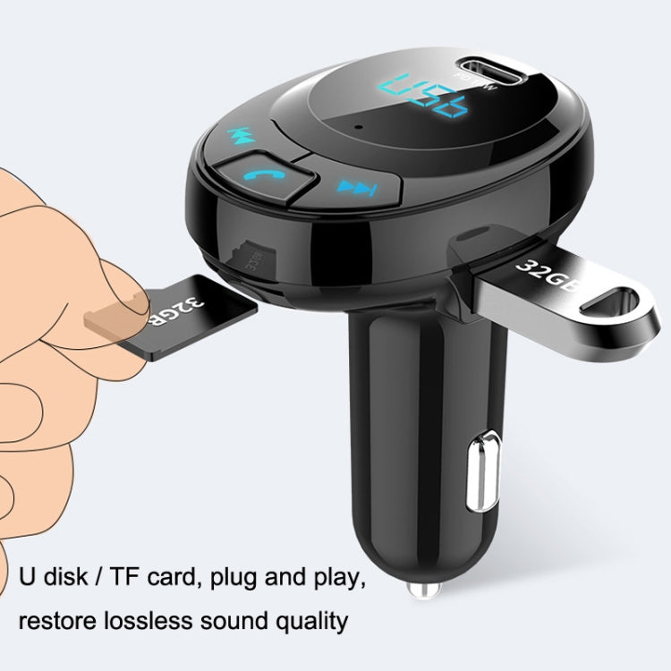 BT09 Car Bluetooth MP3 Digital Display Dual USB Charger(Black) - Bluetooth Car Kits by PMC TechLife | Online Shopping South Africa | PMC TechLife | Buy Now Pay Later Mobicred