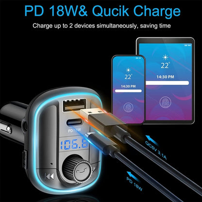 T829 Car Bluetooth Receiver MP3 FM Transmitter Bluetooth Player - Bluetooth Car Kits by PMC Jewellery | Online Shopping South Africa | PMC Jewellery | Buy Now Pay Later Mobicred