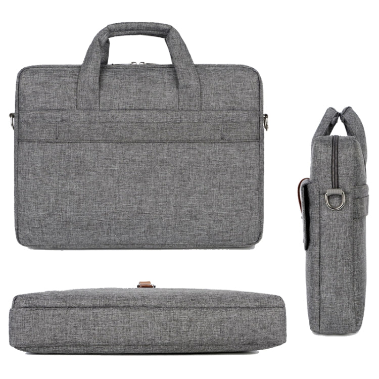 Multifunctional Wear-resistant Shoulder Handheld Laptop Bag, Size: 15 - 15.6 inch(Gray) - 15 inch by PMC Jewellery | Online Shopping South Africa | PMC Jewellery | Buy Now Pay Later Mobicred